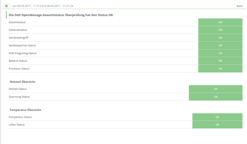 Dell OpenManage Gesamtstatus