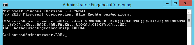 PowerShell Benutzer - Schritt 3 - SCManager